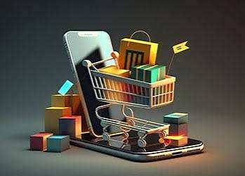 Retail cart with digital commerce environment